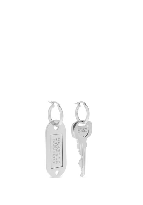 orecchini tag and key unisex color argento MM6 MAISON MARGIELA | SM6VG0090 P7210952